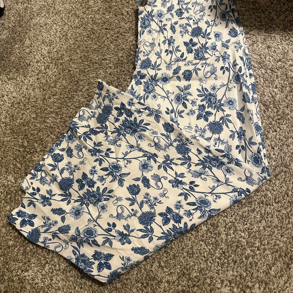 Jules & Leopold Blue Floral Print Trousers